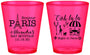 Custom Bat Mitzvah Plastic Shot Glasses - 12th Birthday Paris | 120004