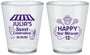Custom Bat Mitzvah Plastic Shot Glasses - 12th Birthday Cupcake | 120010
