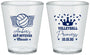 Custom Bat Mitzvah Plastic Shot Glasses - 12th Birthday Volleyball | 120015