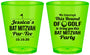 Custom Bat Mitzvah Plastic Shot Glasses - 12th Birthday Golf | 120019