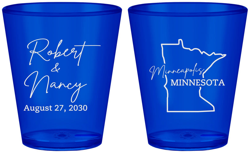 Custom Wedding Plastic Shot Glasses - Minnesota | 122