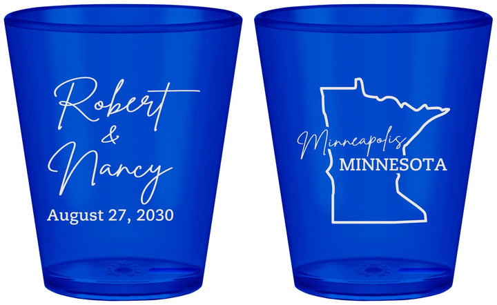 Custom Wedding Plastic Shot Glasses - Minnesota | 122