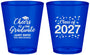 Custom Graduation Plastic Shot Glasses - Class Of 2027 Cheers Graduate | 130021