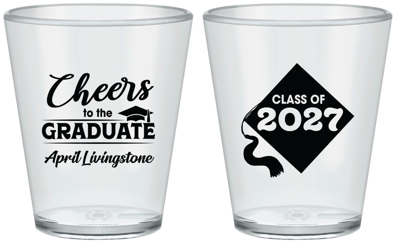 Custom Graduation Plastic Shot Glasses - Class Of 2027 Tassel Hassel | 130033