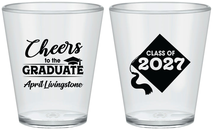 Custom Graduation Plastic Shot Glasses - Class Of 2027 Tassel Hassel | 130033