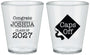 Custom Graduation Plastic Shot Glasses - Class Of 2027 Caps Off | 130045