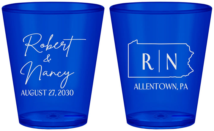 Custom Wedding Plastic Shot Glasses - Pennsylvania | 137