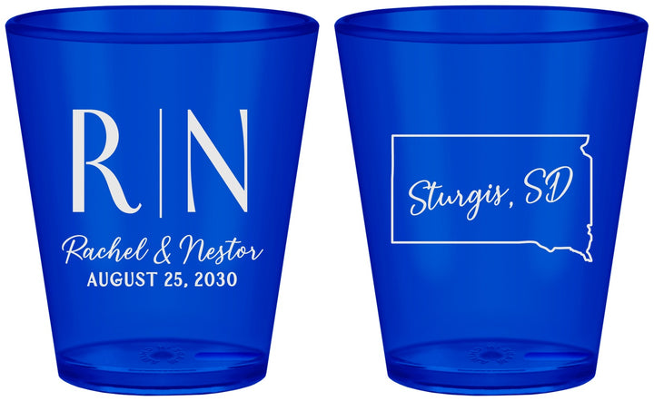 Custom Wedding Plastic Shot Glasses - South Dakota | 140