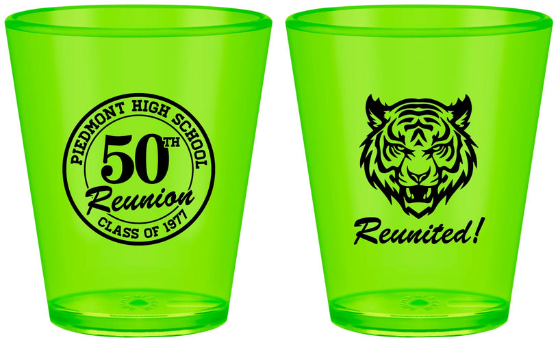 Custom Class Reunion Plastic Shot Glasses - Class Of 1977 50 Year | 140009