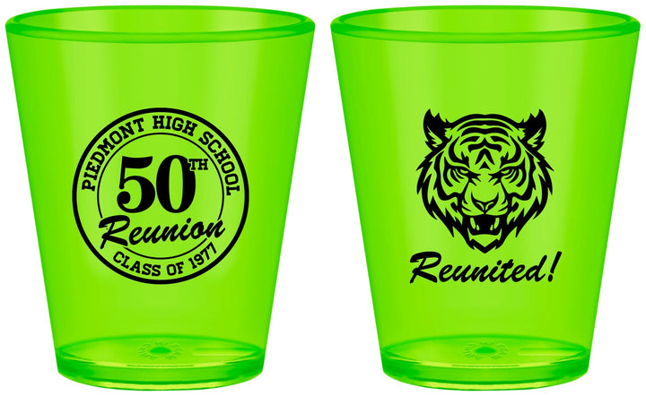 Custom Class Reunion Plastic Shot Glasses - Class Of 1977 50 Year | 140009