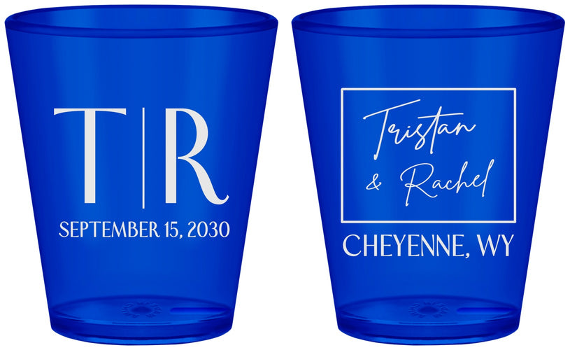 Custom Wedding Plastic Shot Glasses - Wyoming | 149