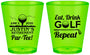 Custom Retirement Plastic Shot Glasses - Eat Drink Golf Repeat | 150005