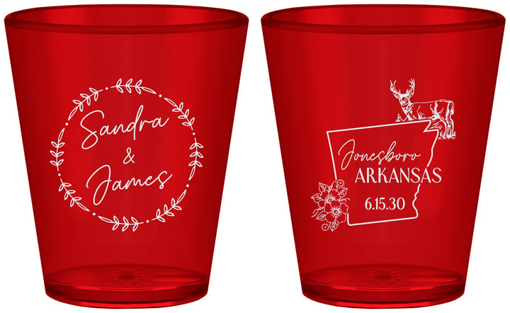 Custom Wedding Plastic Shot Glasses - Arkansas | 153