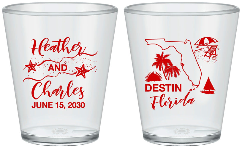 Custom Wedding Plastic Shot Glasses - Florida | 158