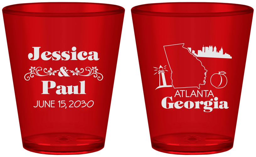 Custom Wedding Plastic Shot Glasses - Georgia | 159