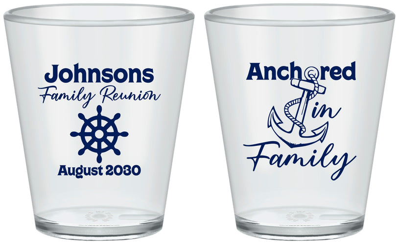 Custom Family Reunion Plastic Shot Glasses - Cruise Nautical | 160020