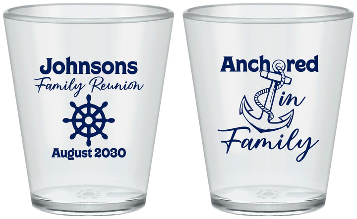 Custom Family Reunion Plastic Shot Glasses - Cruise Nautical | 160020