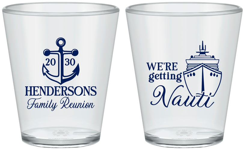 Custom Family Reunion Plastic Shot Glasses - Cruise Nautical | 160021