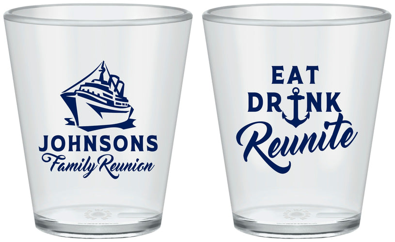 Custom Family Reunion Plastic Shot Glasses - Cruise Nautical | 160023