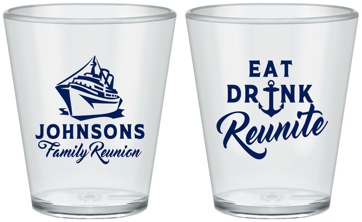 Custom Family Reunion Plastic Shot Glasses - Cruise Nautical | 160023
