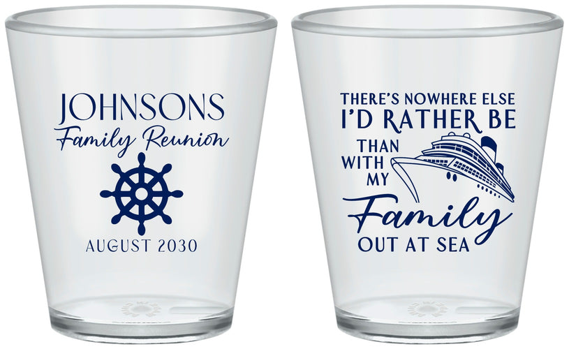 Custom Family Reunion Plastic Shot Glasses - Cruise Nautical | 160024