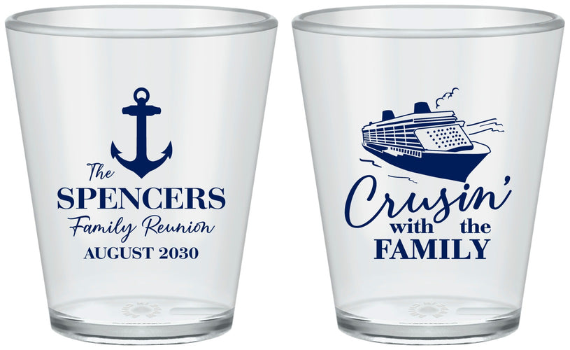 Custom Family Reunion Plastic Shot Glasses - Cruise Crusin | 160026