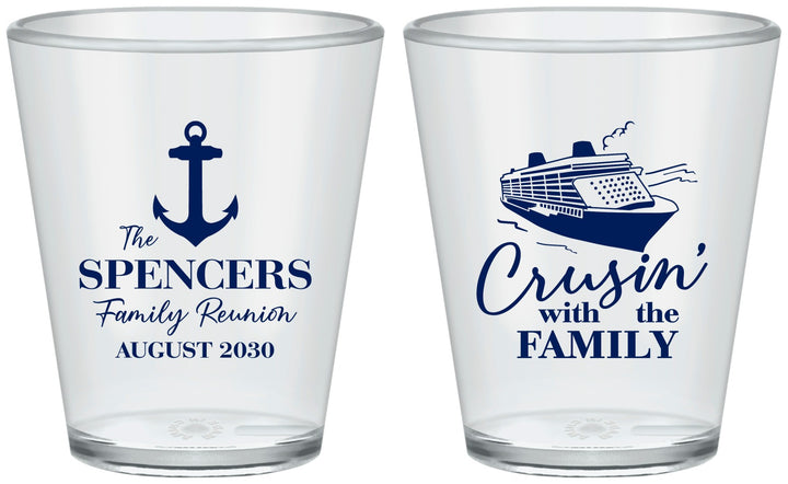Custom Family Reunion Plastic Shot Glasses - Cruise Crusin | 160026