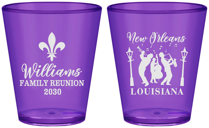 Custom Family Reunion Plastic Shot Glasses - New Orleans | 160030