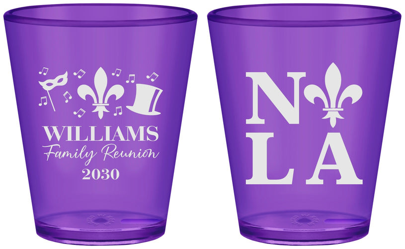 Custom Family Reunion Plastic Shot Glasses - New Orleans | 160031