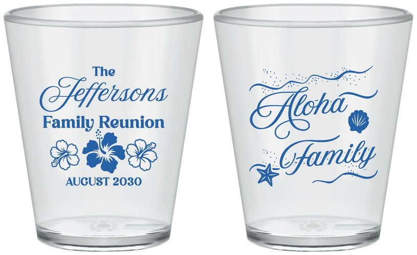 Custom Family Reunion Plastic Shot Glasses - Hawaii | 160032