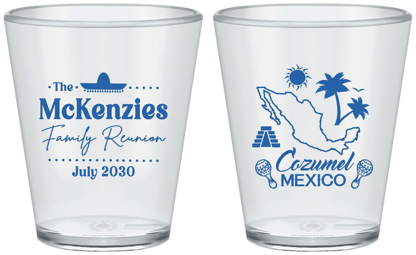 Custom Family Reunion Plastic Shot Glasses - Mexico | 160033