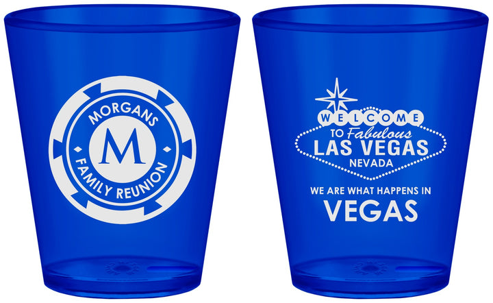 Custom Family Reunion Plastic Shot Glasses - Las Vegas | 160037
