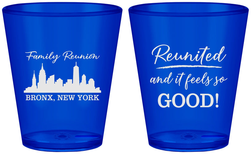 Custom Family Reunion Plastic Shot Glasses - New York | 160039