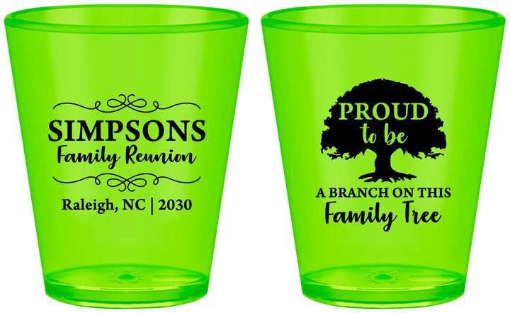 Custom Family Reunion Plastic Shot Glasses - Family Tree | 160050