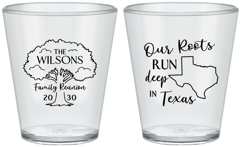 Custom Family Reunion Plastic Shot Glasses - Texas | 160055