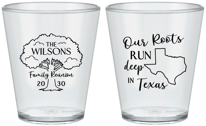 Custom Family Reunion Plastic Shot Glasses - Texas | 160055