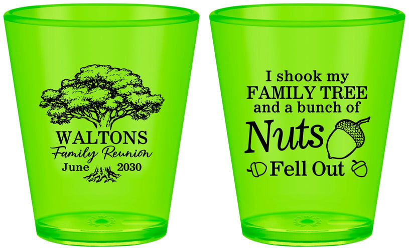 Custom Family Reunion Plastic Shot Glasses - Tree | 160058