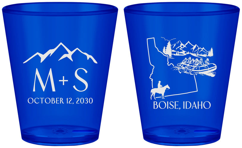 Custom Wedding Plastic Shot Glasses - Idaho | 161