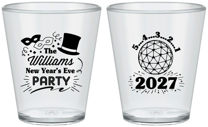 Custom New Years Plastic Shot Glasses - 2027 Ball | 170005
