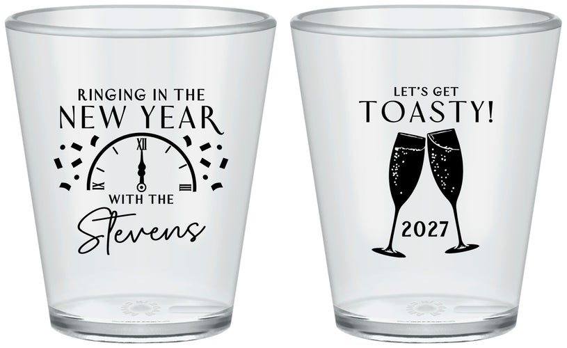 Custom New Years Plastic Shot Glasses - 2027 Toast | 170008