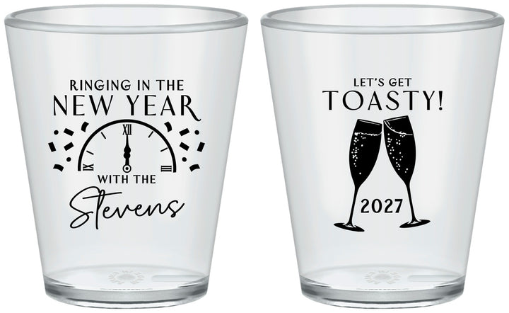 Custom New Years Plastic Shot Glasses - 2027 Toast | 170008