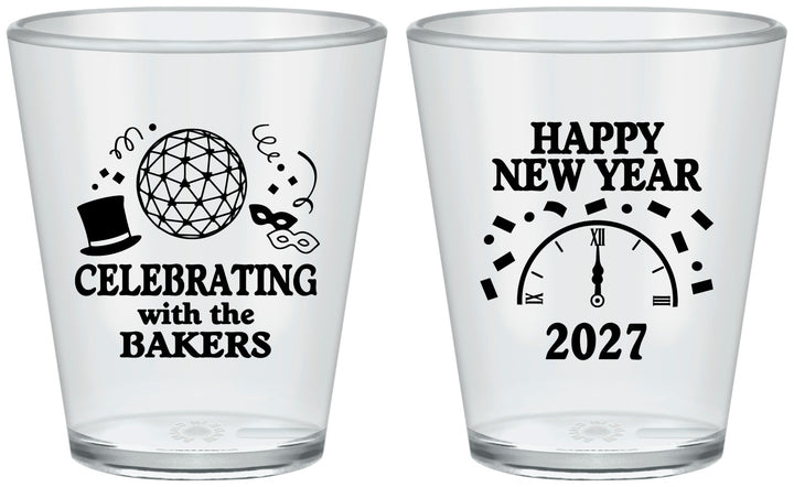 Custom New Years Plastic Shot Glasses - 2027 Countdown | 170010