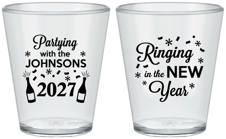 Custom New Years Plastic Shot Glasses - 2027 Ringing In | 170014