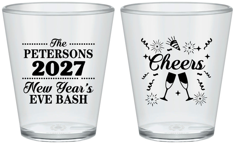 Custom New Years Plastic Shot Glasses - 2027 Cheers | 170017