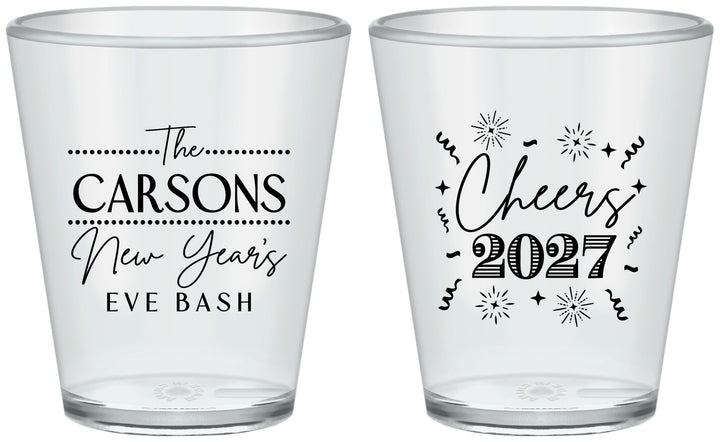 Custom New Years Plastic Shot Glasses - 2027 Cheers | 170018