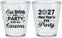 Custom New Years Plastic Shot Glasses - 2027 Eat Drink Party | 170022