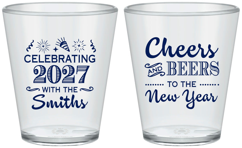Custom New Years Plastic Shot Glasses - 2027 Cheers | 170023