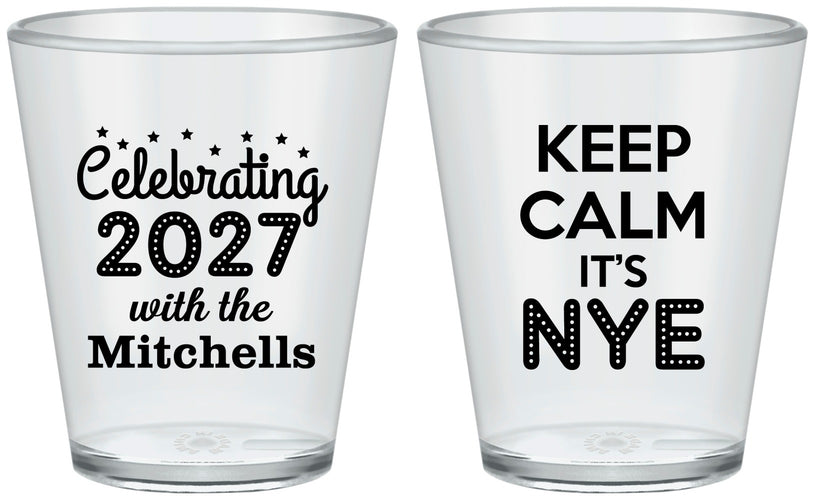 Custom New Years Plastic Shot Glasses - 2027 Nye | 170025