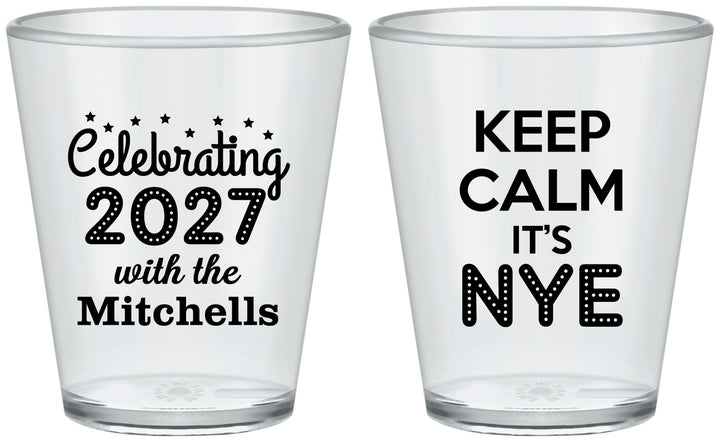 Custom New Years Plastic Shot Glasses - 2027 Nye | 170025