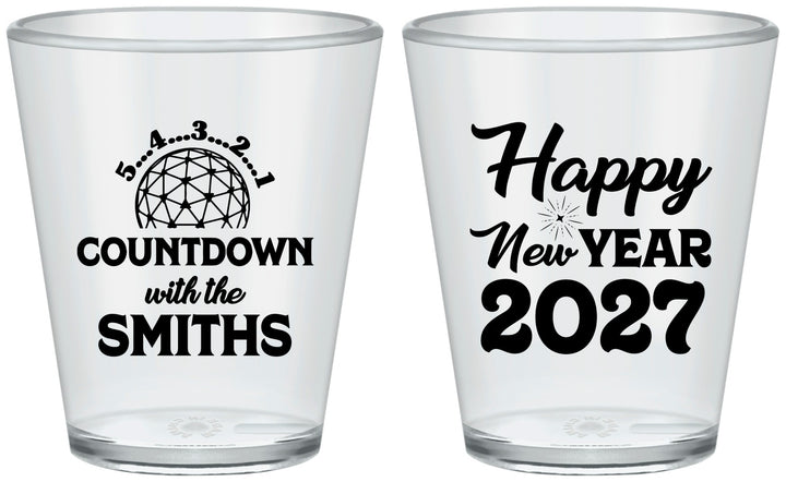Custom New Years Plastic Shot Glasses - 2027 Countdown | 170026